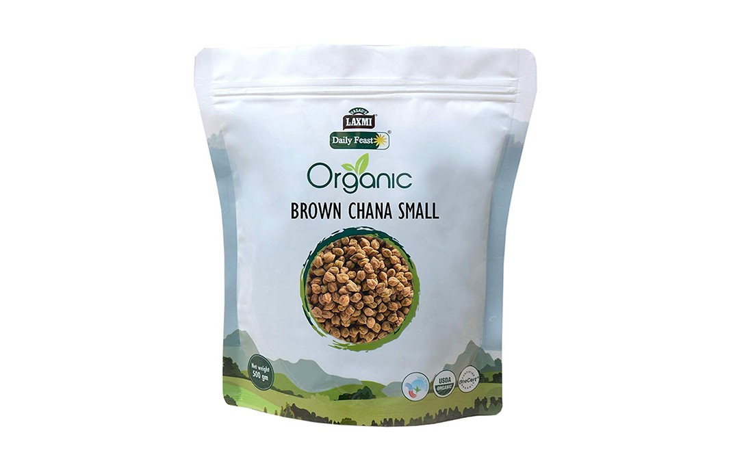 Laxmi Daily Feast Organic Brown Chana Small    Pack  500 grams